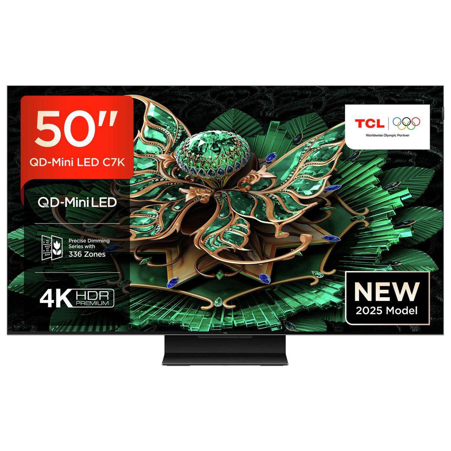TCL 50 Inch 50C7K Smart 4K Ultra HD HDR QD-Mini LED TV - Image 1