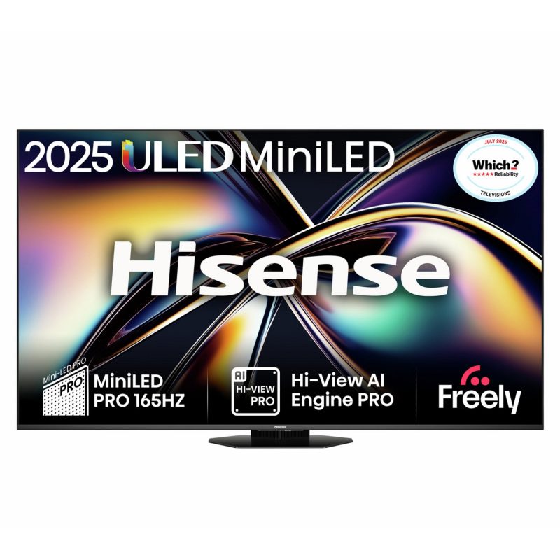 Hisense 65inch 65U8QTUK Smart AI 4K UHD HDR Mini LED TV
