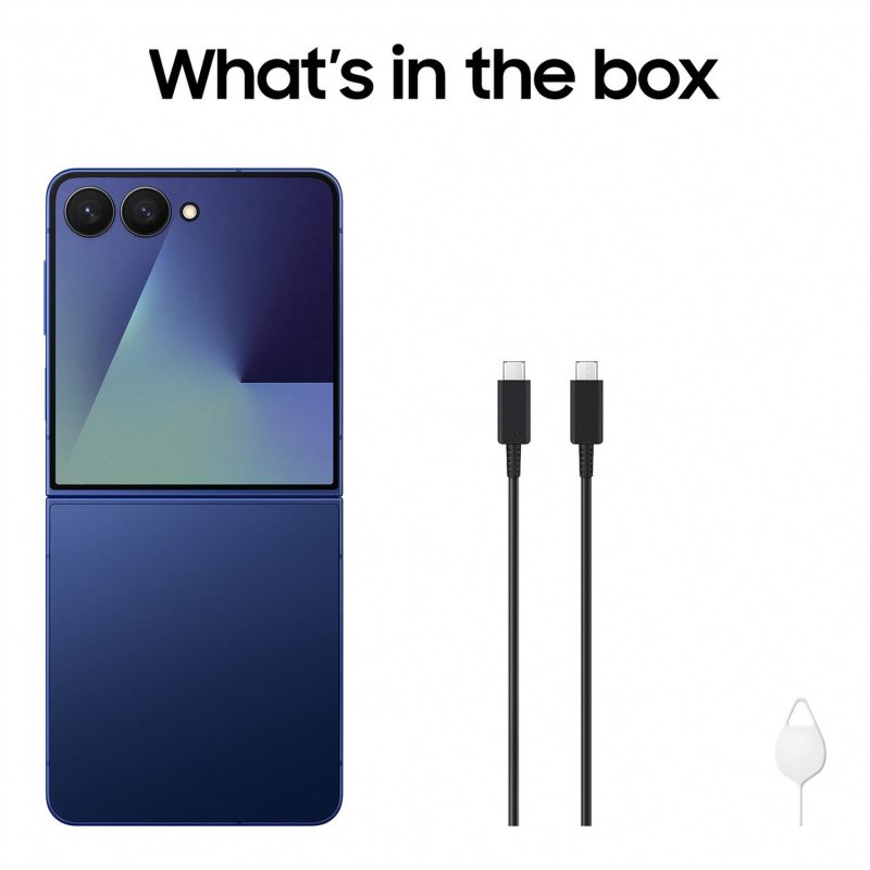 Samsung Galaxy Z Flip7 5G 256GB AI Phone - Blue — 256GB, 6.9" Dynamic AMOLED 2X, 5G (Blue)