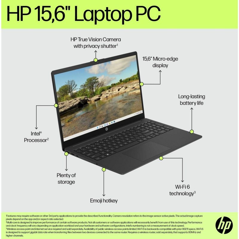 HP BM2V6EA 15in i5 8GB 512GB - Black — 15.6" SVA, Intel i5 1334U processor., Intel Iris Xe, 8 GB RAM, 512GB