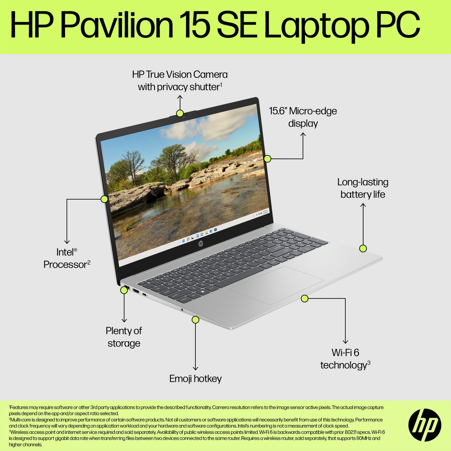 HP BM2W8EA 15.6in i3 8GB 512GB - Silver — 15.6" SVA, Intel i3 N305 processor., 8 GB RAM, 512GB - Image 2