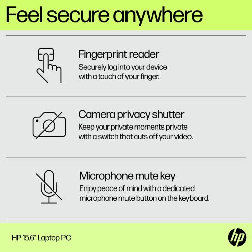 HP BM2W8EA 15.6in i3 8GB 512GB - Silver — 15.6" SVA, Intel i3 N305 processor., 8 GB RAM, 512GB - Image 8