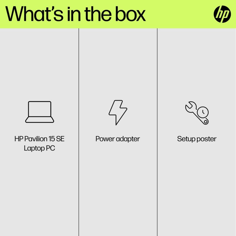 HP BM2W8EA 15.6in i3 8GB 512GB - Silver — 15.6" SVA, Intel i3 N305 processor., 8 GB RAM, 512GB