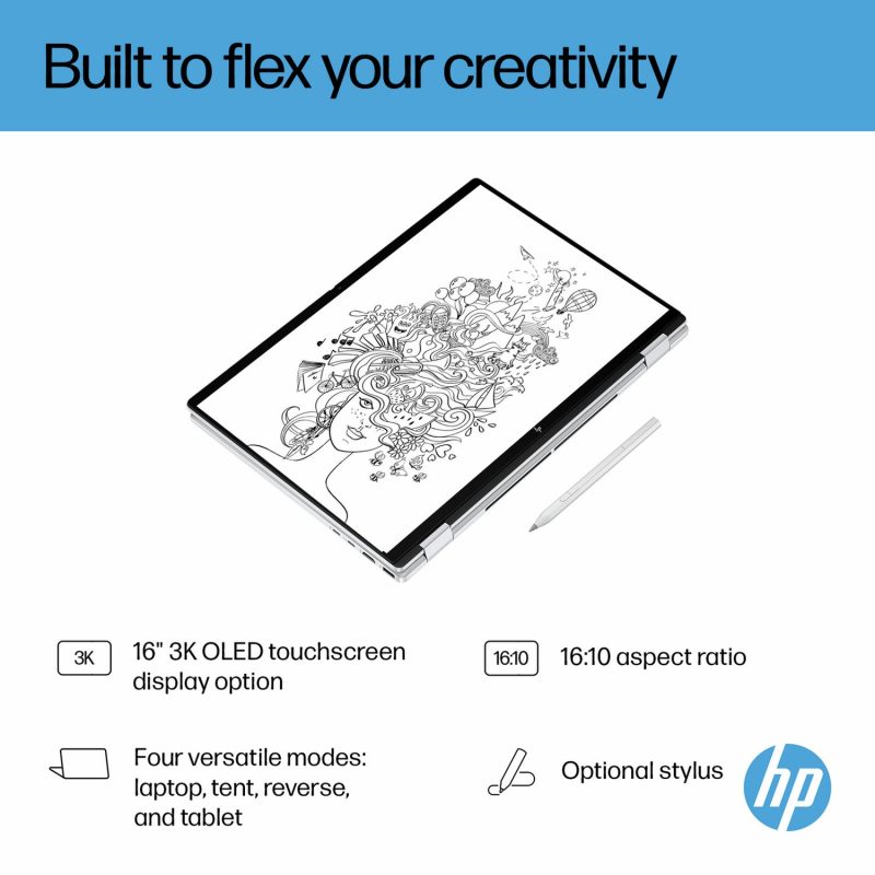 HP OmniBook X Flip 16in Ultra 5 16GB 512GB - Grey