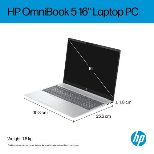 HP Omnibook 5 16in R5 16GB 512GB - Grey - Image 7