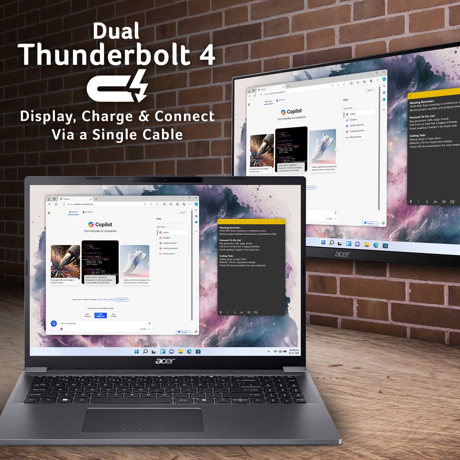 Acer Aspire A16-71M 16in i5 16GB 512GB - Grey — 16" OLED, Intel Ultra 5 125H processor., 16 GB RAM, 512GB - Image 4
