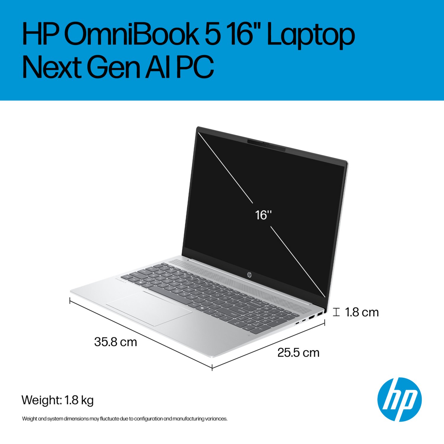 HP OmniBook 5 16in Ryzen AI 5 16GB 512GB - Grey - Image 9