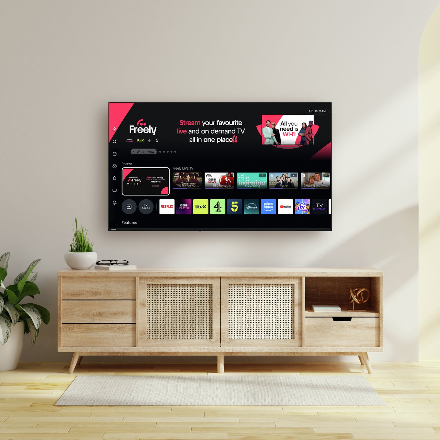 Toshiba 50Inch 50QV1563DB Smart 4K UHD HDR QLED Freely TV - Image 6