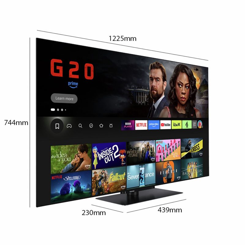 Toshiba 55 Inch 55XF9F53DB Smart 4K UHD HDR OLED Freely TV
