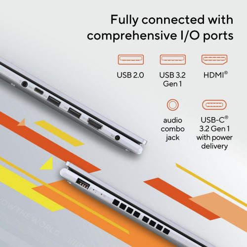 ASUS Vivobook M160 16in R5 16GB 512GB - Silver — 16" IPS, AMD Ryzen 5 7430U processor., Radeon ., 16 GB RAM, 512GB - Image 8