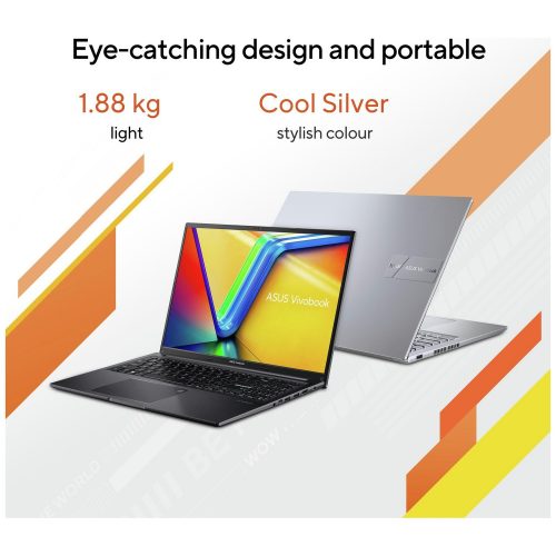 ASUS Vivobook M160 16in R5 16GB 512GB - Silver — 16" IPS, AMD Ryzen 5 7430U processor., Radeon ., 16 GB RAM, 512GB - Image 10