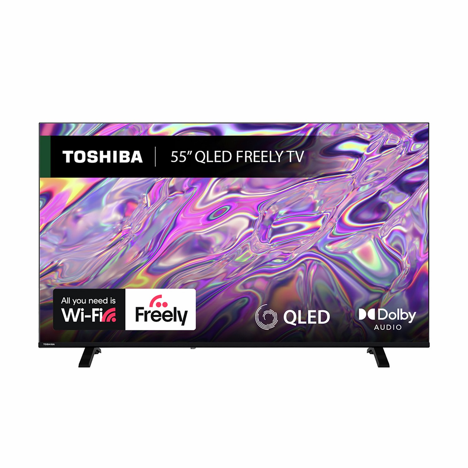 Toshiba 55 Inch 55QV1563DB Smart 4K UHD HDR QLED Freely TV - Image 1