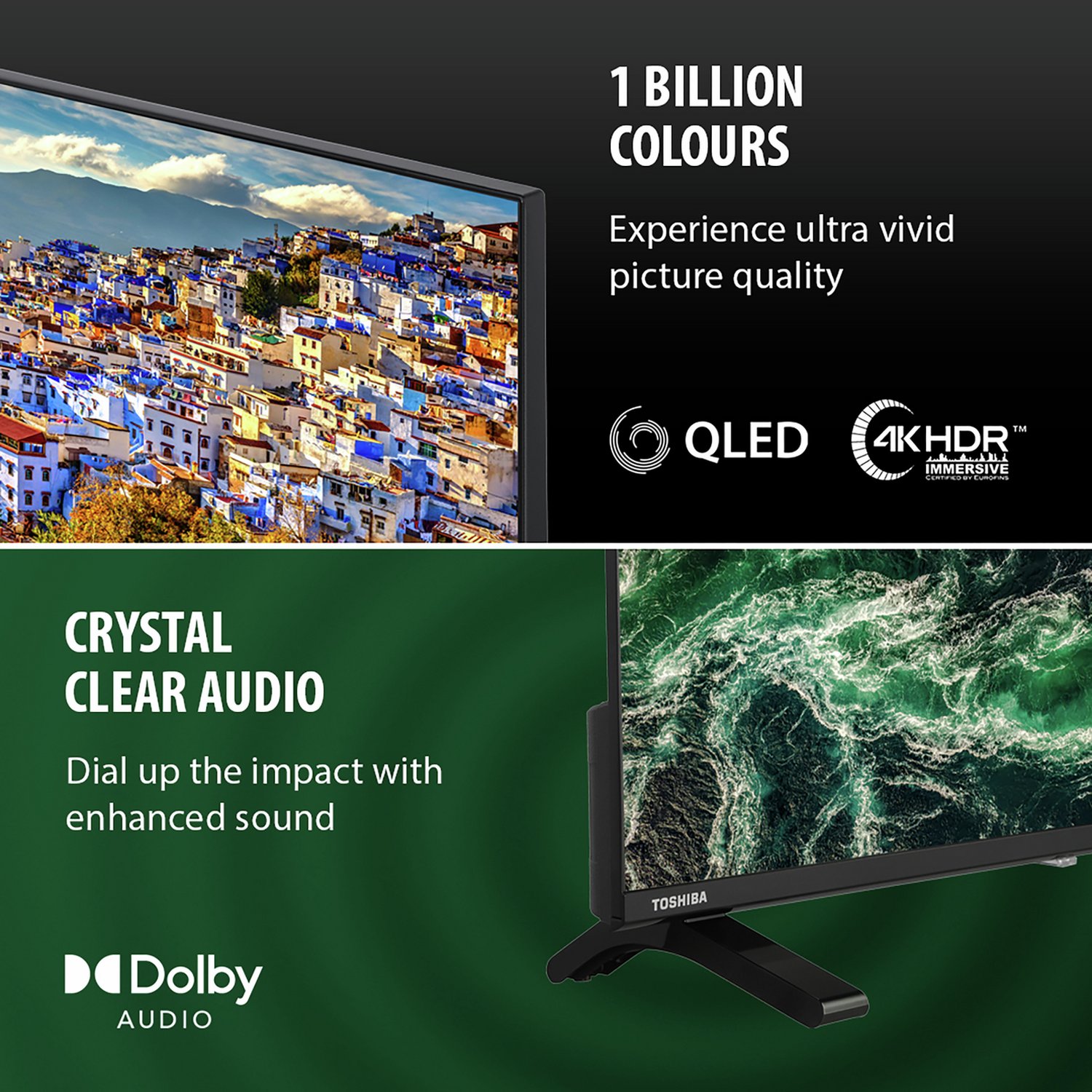 Toshiba 55 Inch 55QV1563DB Smart 4K UHD HDR QLED Freely TV - Image 5