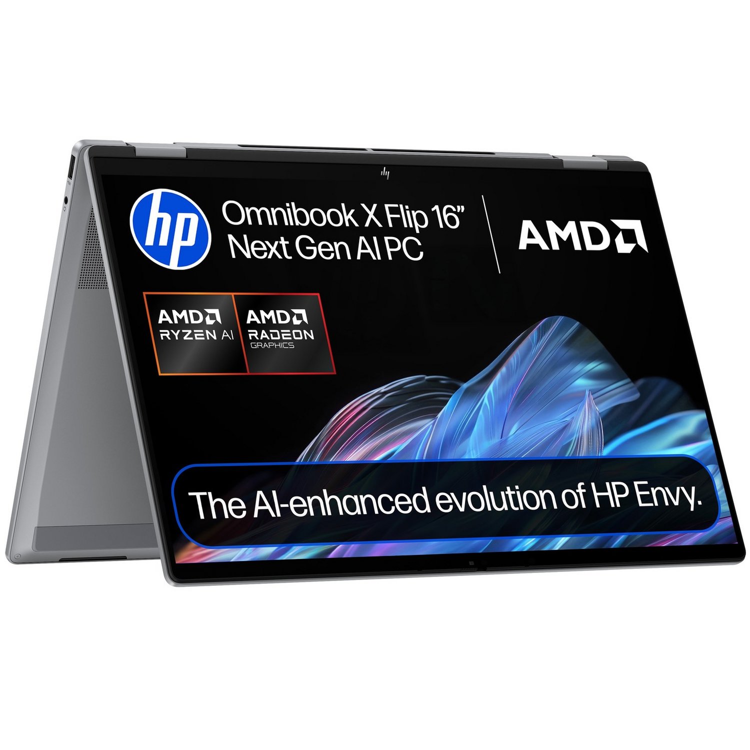 HP OmniBook X Flip 16in Ryzen AI 7 16GB 1TB - Grey — 16" OLED, Radeon 860M graphics card., 16 GB RAM, 1TB - Image 1