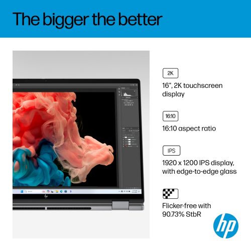 HP OmniBook X Flip 16in Ryzen AI 7 16GB 1TB - Grey — 16" OLED, Radeon 860M graphics card., 16 GB RAM, 1TB - Image 4