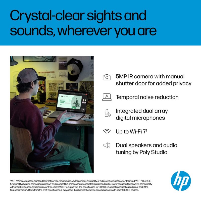 HP OmniBook X Flip 16in Ryzen AI 7 16GB 1TB - Grey — 16" OLED, Radeon 860M graphics card., 16 GB RAM, 1TB