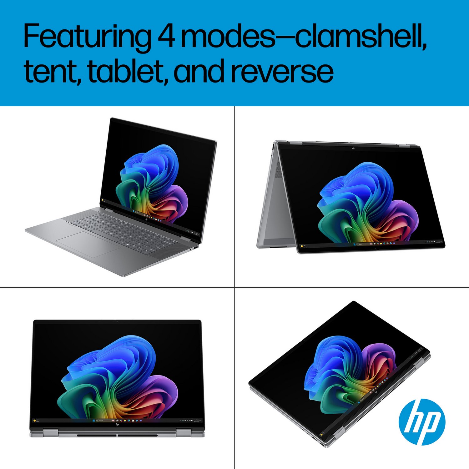 HP OmniBook X Flip 16in Ryzen AI 7 16GB 1TB - Grey — 16" OLED, Radeon 860M graphics card., 16 GB RAM, 1TB - Image 6