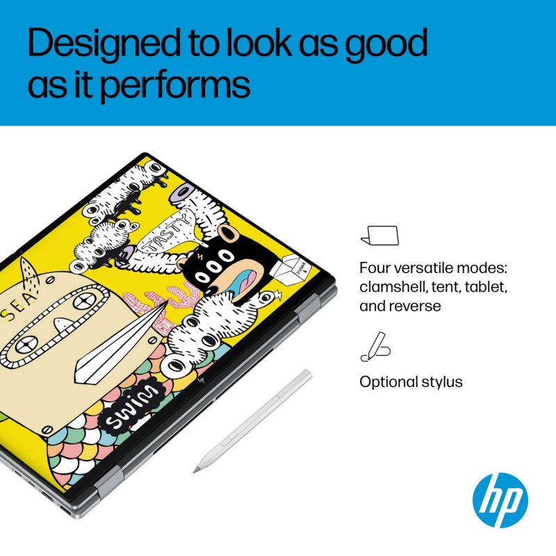 HP OmniBook X Flip 16in Ryzen AI 7 16GB 1TB - Grey — 16" OLED, Radeon 860M graphics card., 16 GB RAM, 1TB