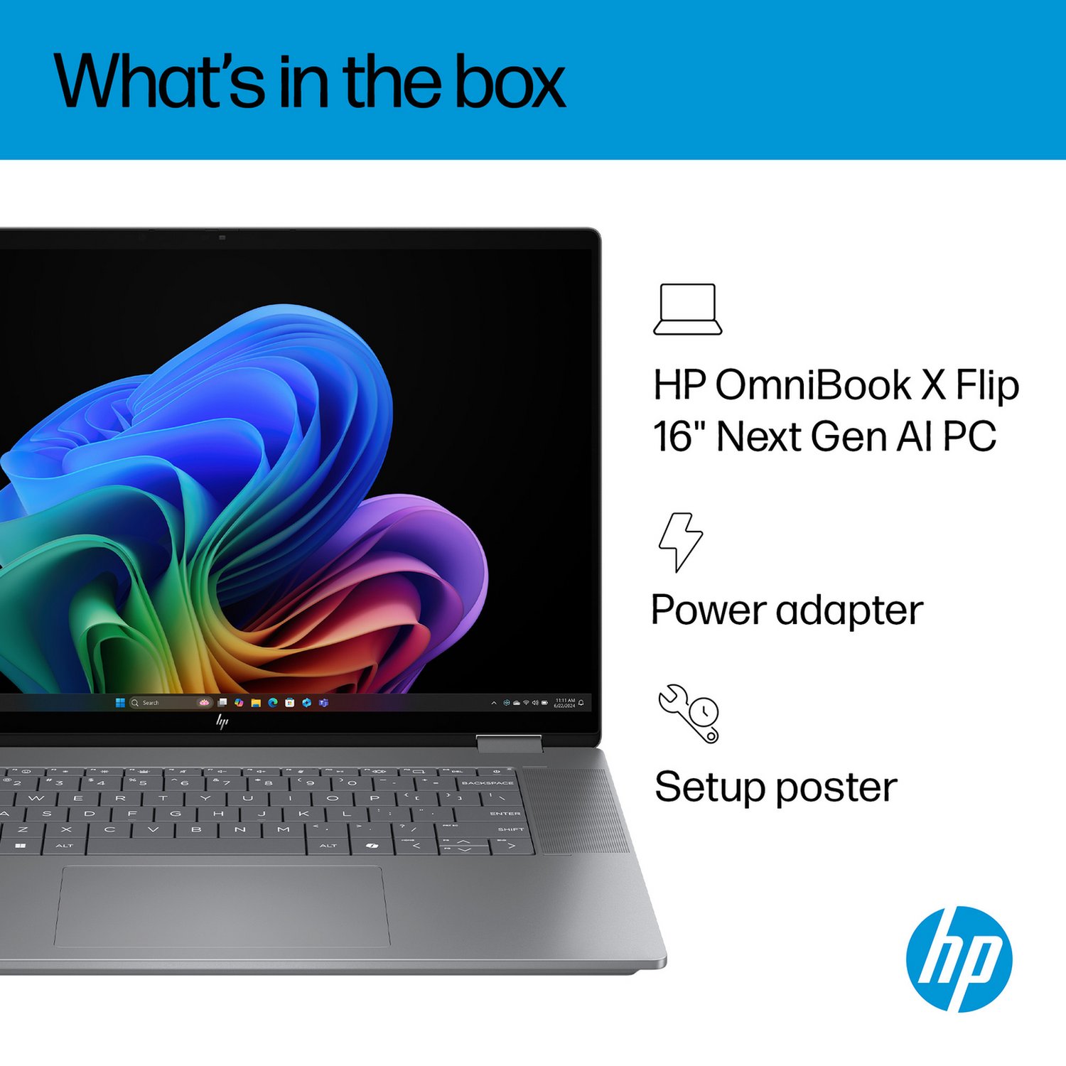 HP OmniBook X Flip 16in Ryzen AI 7 16GB 1TB - Grey — 16" OLED, Radeon 860M graphics card., 16 GB RAM, 1TB - Image 14