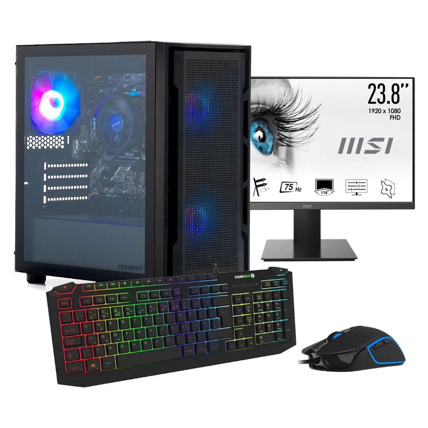Stormforce R5 16GB 1TB Gaming PC & 23.8in Monitor Bundle - Image 1