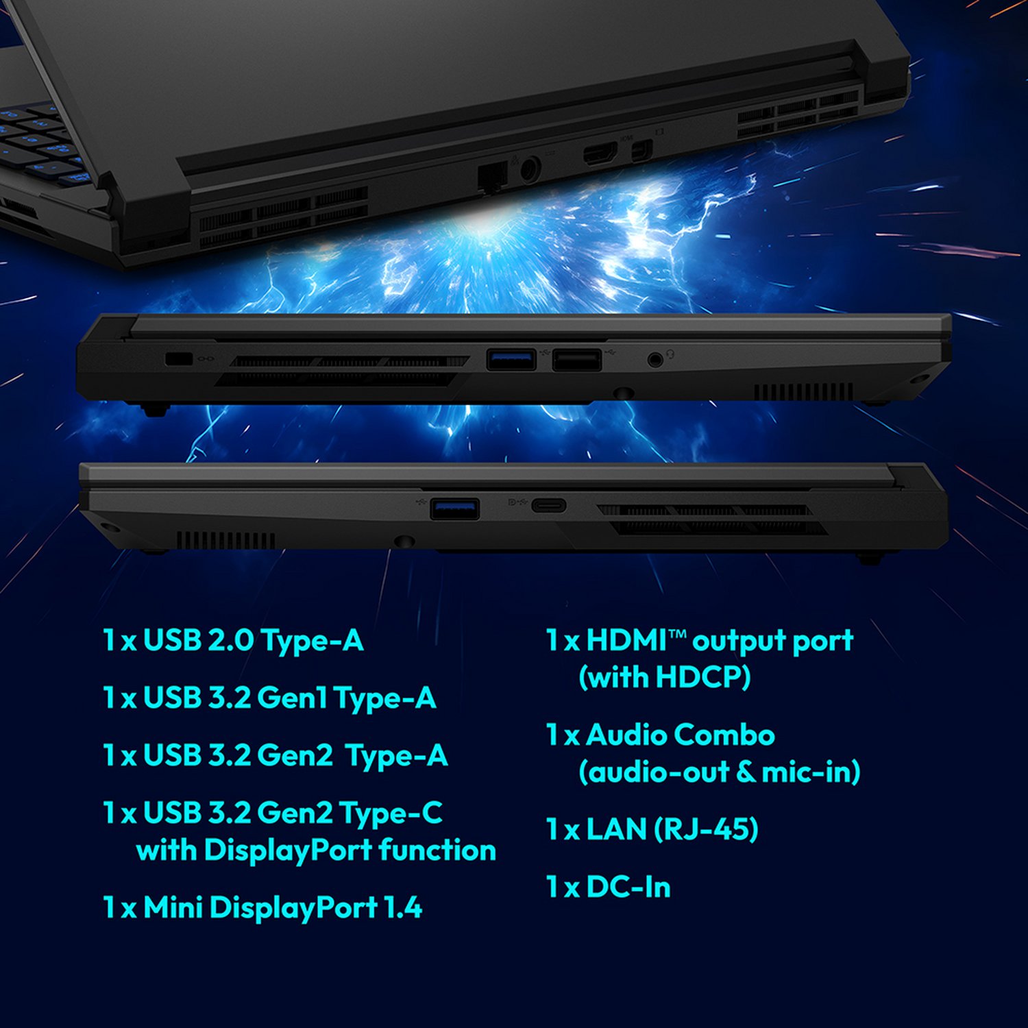 Medion Erazer Deputy 15.6in U9 32GB RTX5070 — 15.6" IPS, Intel 9 processor., GeForce RTX 5070 graphics card with 8GB RAM - Image 4