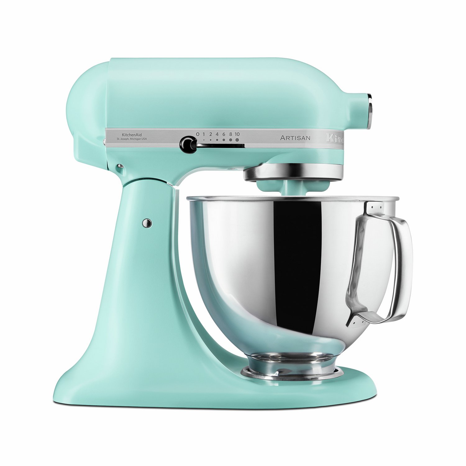 KitchenAid 5KSM125BMI Artisan 4.8L Stand Mixer - Light Blue - Image 1