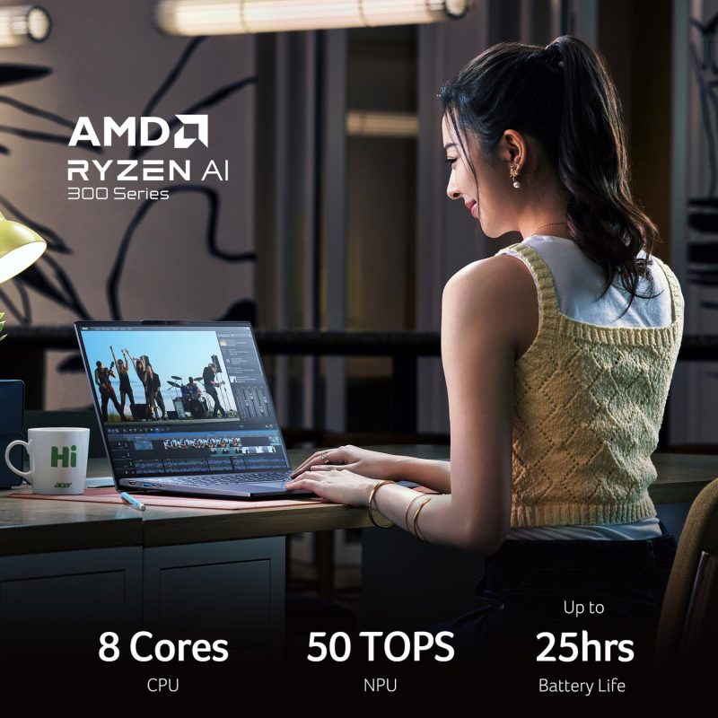 Acer Swift Go AI 14in Ryzen 5 16GB 512GB - Silver