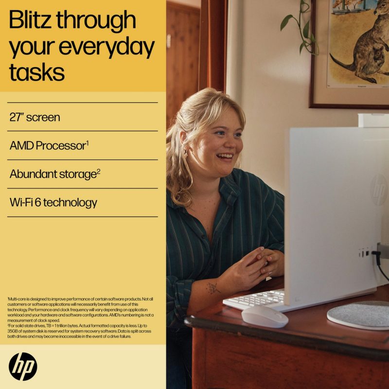 HP 27-cr0000na 27in AMD R7 16GB 512GB All-in-One PC