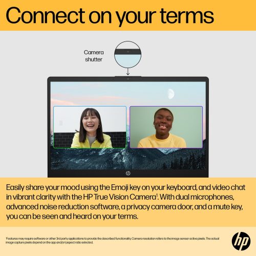 HP BM2U1EA 15.6in AMD R3 8GB 256GB - Black - Image 4