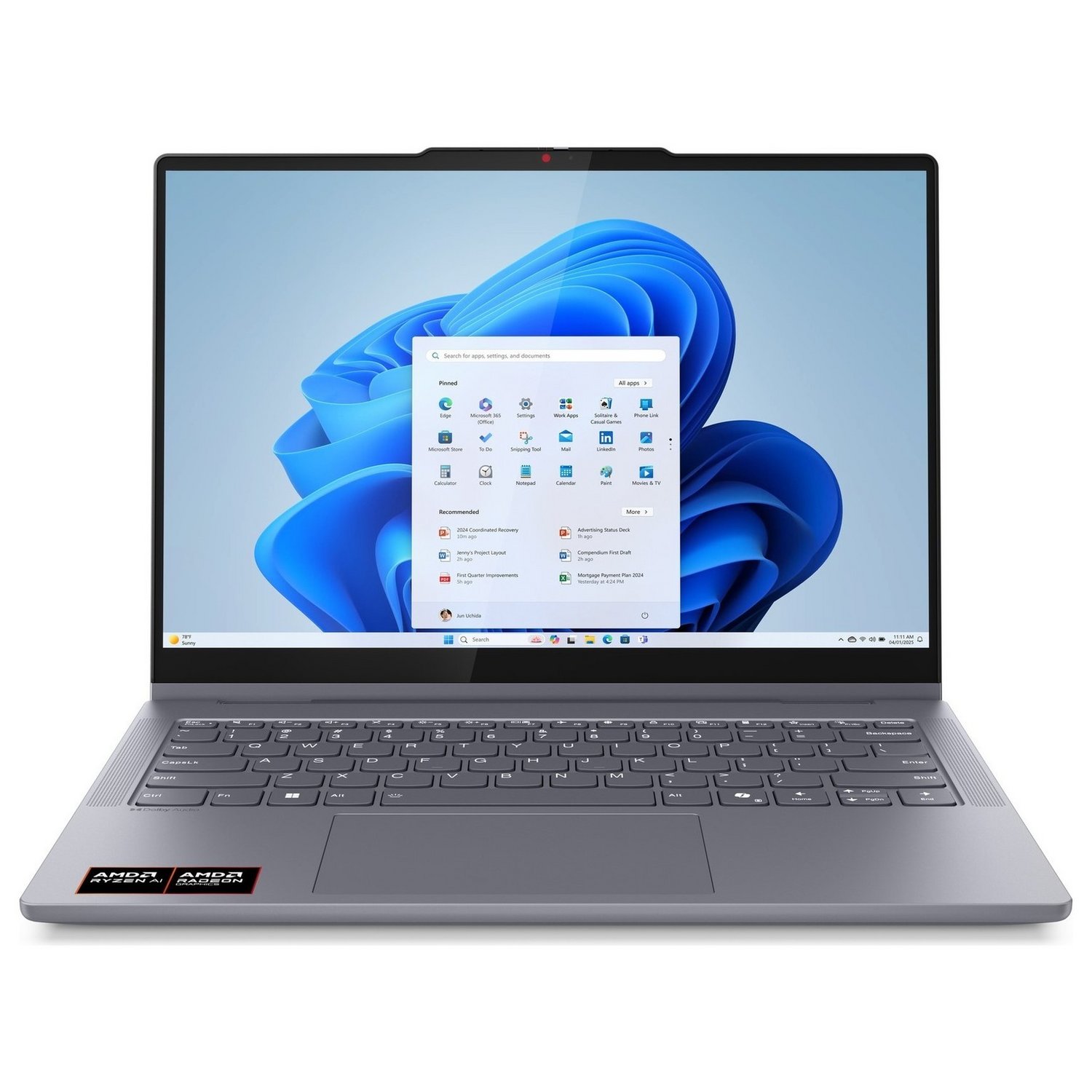 Lenovo Ideapad AI 14in Ryzen 7 24GB 512GB OLED - Grey — 14" OLED, AMD Ryzen AI 7 350 processor., Radeon 860M graphics ca - Image 2