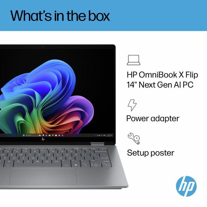 HP OmniBook Flip 14in Intel Core Ultra 7 Processor — 14" OLED, Intel Ultra 7 256V processor., 16 GB RAM, 1TB
