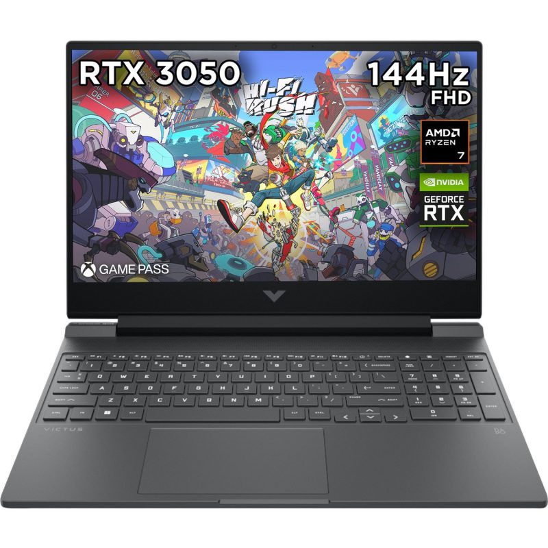 HP Victus 15.6in R7 16GB 512GB RTX3050 - Black