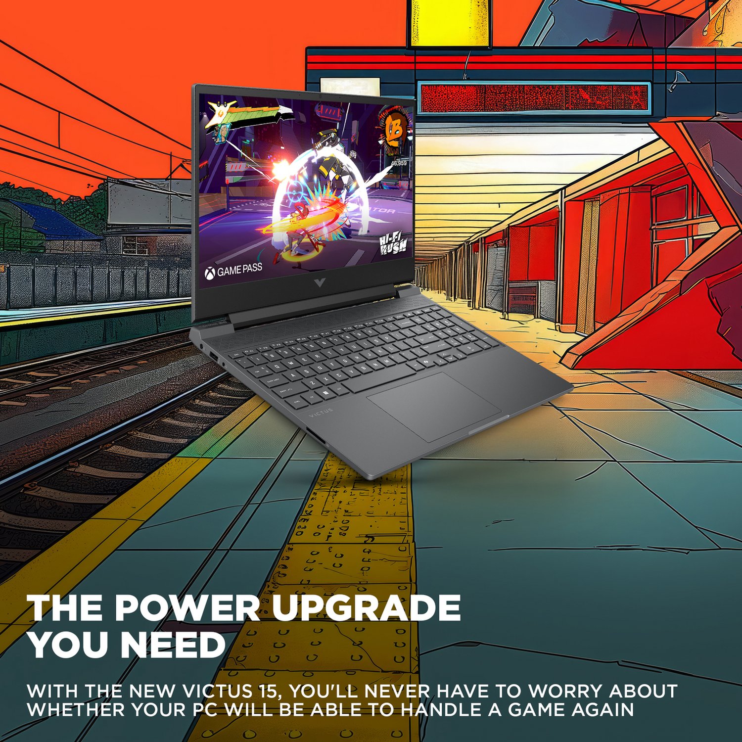 HP Victus 15.6in R7 16GB 512GB RTX3050 - Black - Image 2