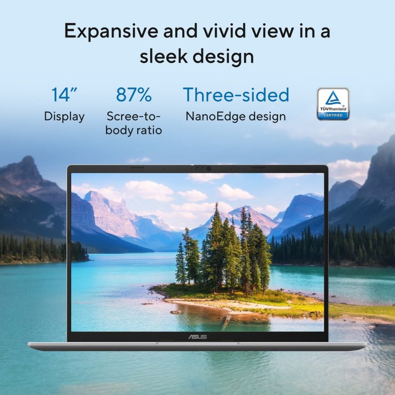 ASUS VivoBook 14in U5 16GB 512GB - Blue — 14" IPS, Intel Ultra 5 Intel Ultra 5 Processor 225H processor., 16 GB RAM, 512