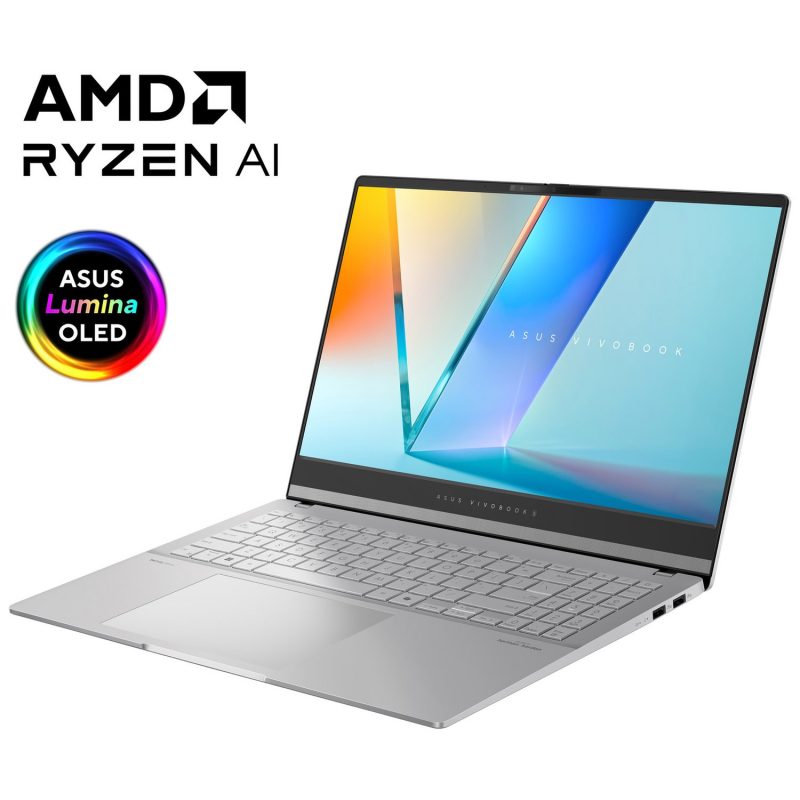 ASUS Vivobook S 15 Copilot 15.6in Ryzen AI 9 32GB 1TB — 15.6" OLED, AMD Ryzen AI 9 365 processor., Radeon ., 32 GB RAM,