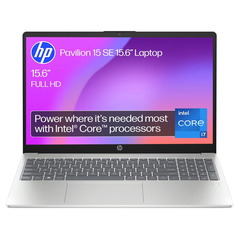 HP Pavilion 15 SE 15.6in i7 16GB 512GB - Silver — 15.6" IPS, Intel i7 -1355U processor., 16 GB RAM, 512GB