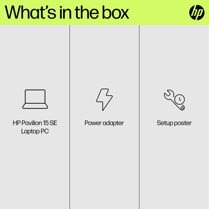 HP Pavilion 15 SE 15.6in i5 8GB 512GB - Silver — 15.6" IPS, Intel i5 1334U processor., 8 GB RAM, 512GB