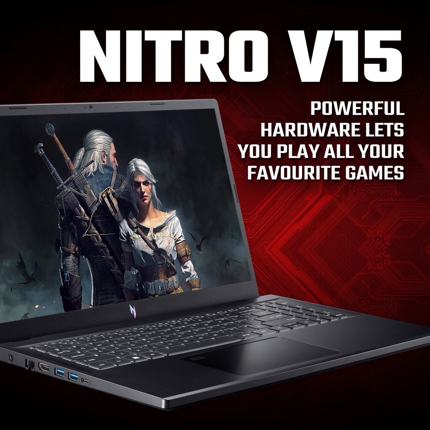Acer Nitro V15 15.6in i5 16GB 512GB RTX4050 Gaming Laptop - Image 2