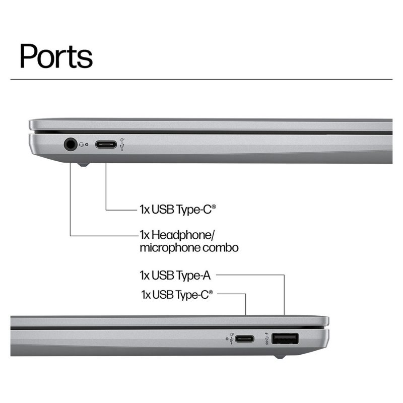 HP 14a-nf0000na 14in i3 8GB 256GB Chromebook Plus - Grey — 14" IPS, Intel i3 N305 processor., 8 GB RAM