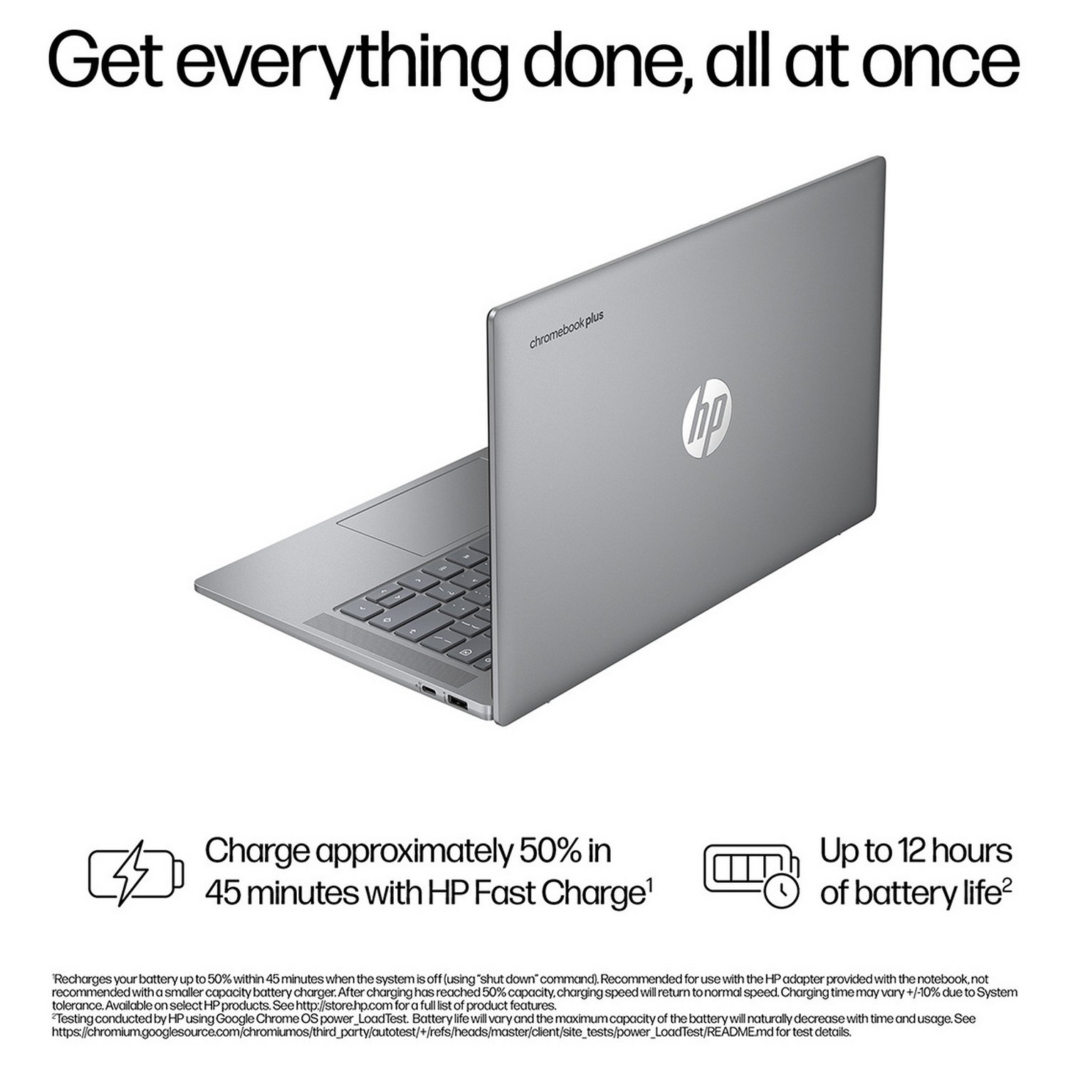 HP 14a-nf0000na 14in i3 8GB 256GB Chromebook Plus - Grey — 14" IPS, Intel i3 N305 processor., 8 GB RAM - Image 8