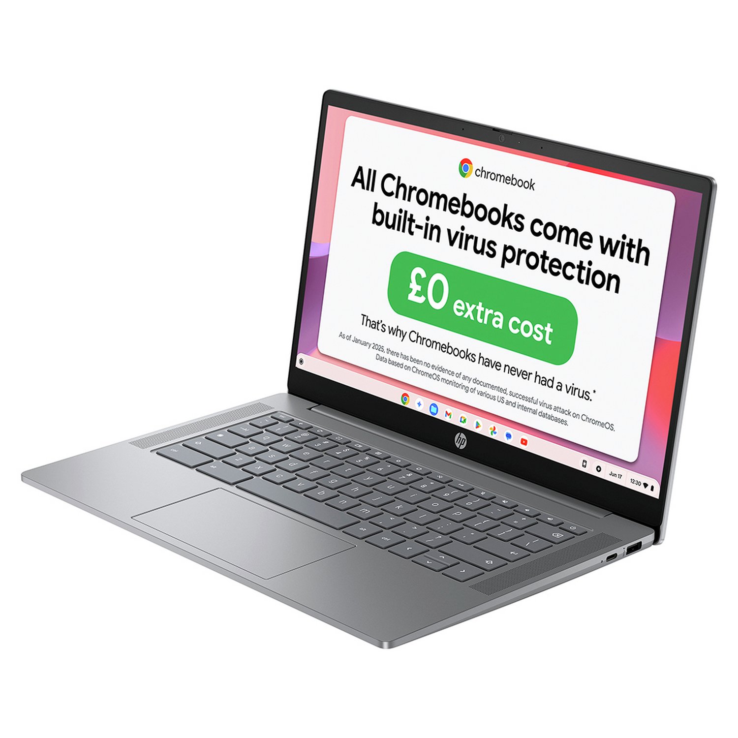 HP 14a-nf0000na 14in i3 8GB 256GB Chromebook Plus - Grey — 14" IPS, Intel i3 N305 processor., 8 GB RAM - Image 10