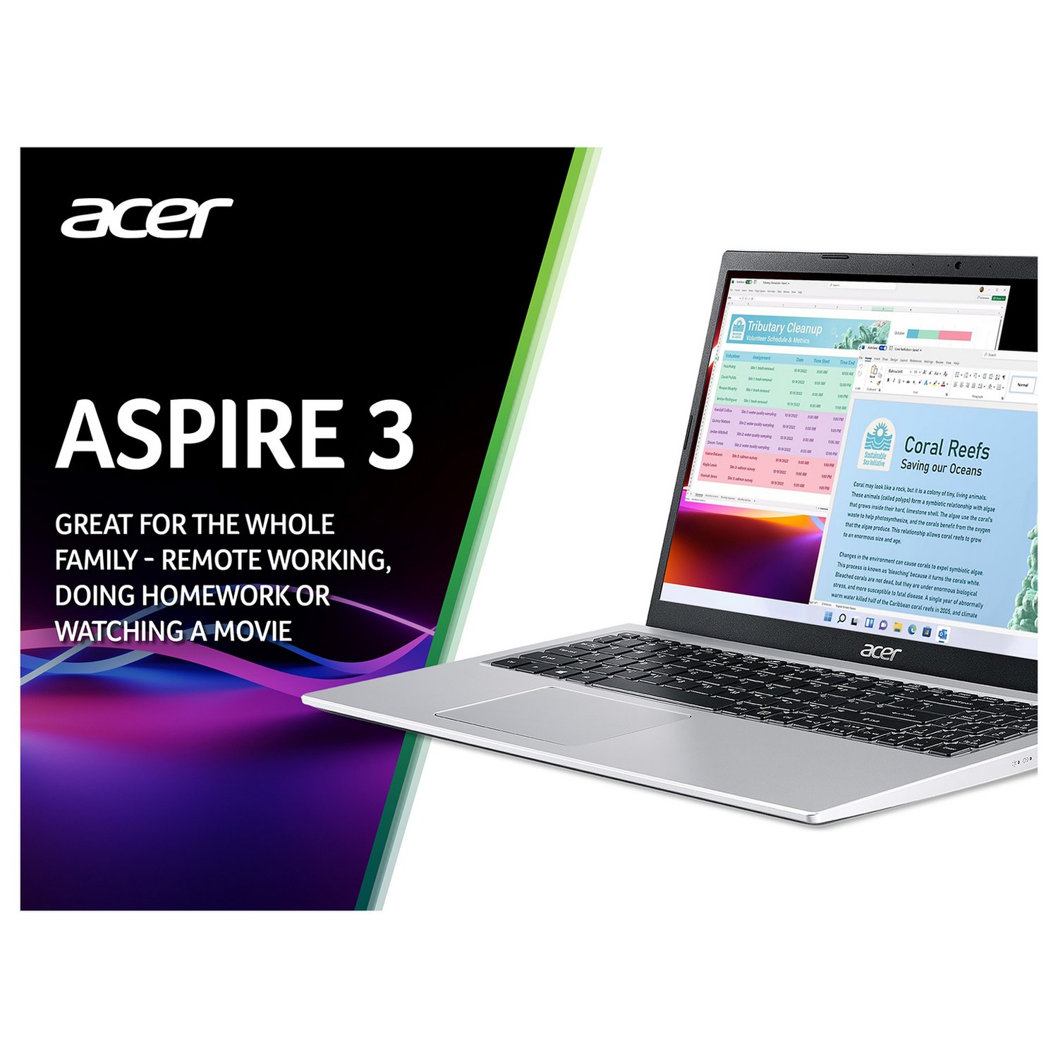 Acer Aspire 3 15.6in i7 8GB 1TB FHD - Silver — 15.6", Intel i7 -1165G7 processor., 8 GB RAM, 1TB - Image 5