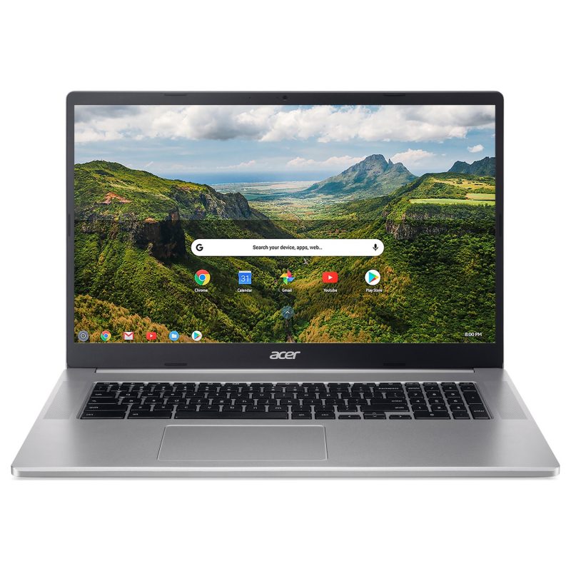 Acer 317 17.3in Pentium 4GB 128GB Chromebook - Silver — 17.3" IPS, 4 GB RAM