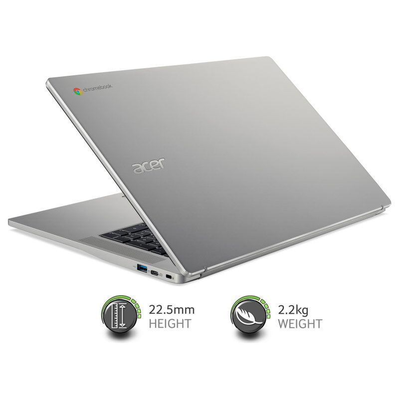 Acer 317 17.3in Pentium 4GB 128GB Chromebook - Silver — 17.3" IPS, 4 GB RAM