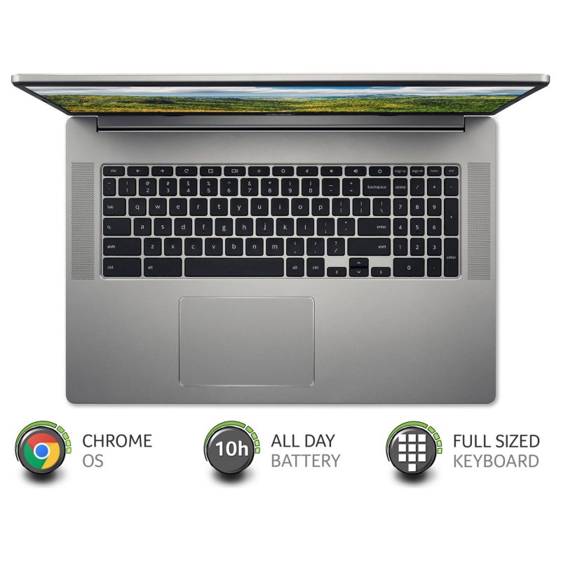 Acer 317 17.3in Pentium 4GB 128GB Chromebook - Silver — 17.3" IPS, 4 GB RAM