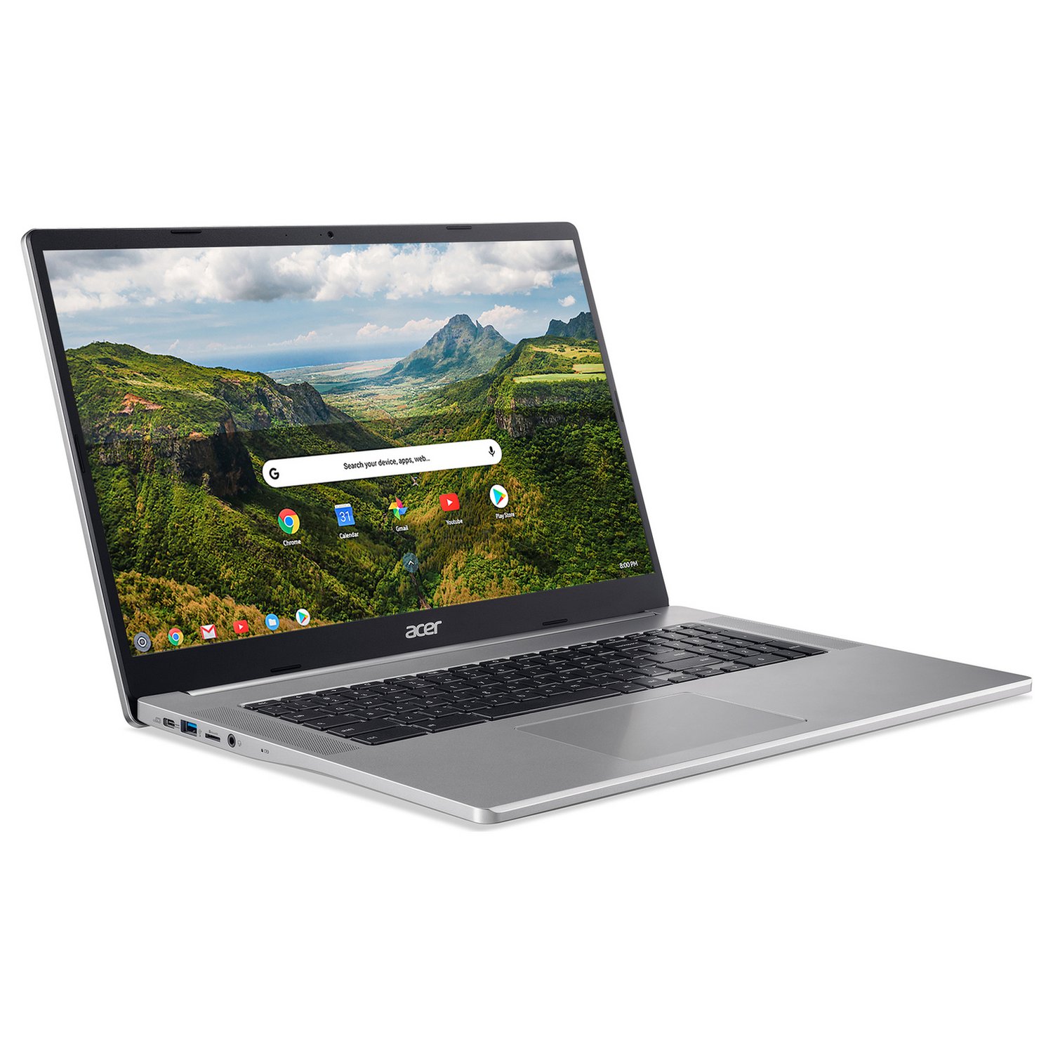 Acer 317 17.3in Pentium 4GB 128GB Chromebook - Silver — 17.3" IPS, 4 GB RAM - Image 6