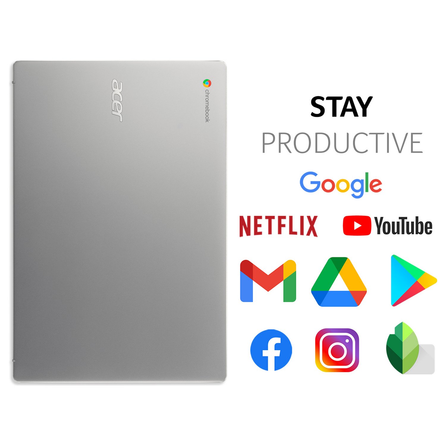 Acer 317 17.3in Pentium 4GB 128GB Chromebook - Silver — 17.3" IPS, 4 GB RAM - Image 8